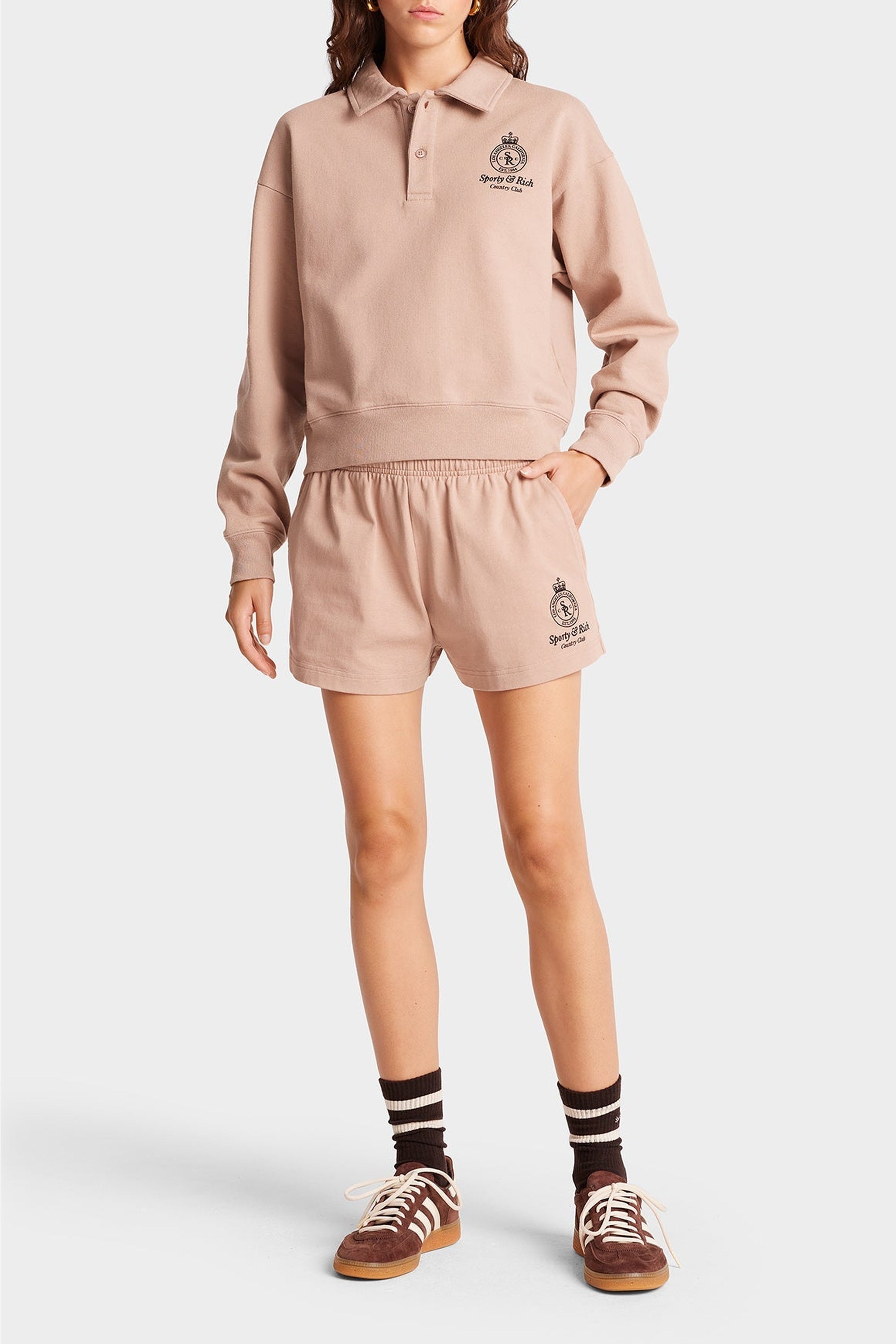 Short à broderie - Mink