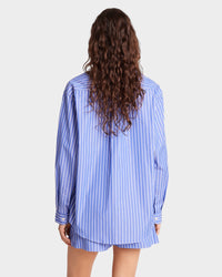 Chemise oversize à rayures - Blue & White Stripe