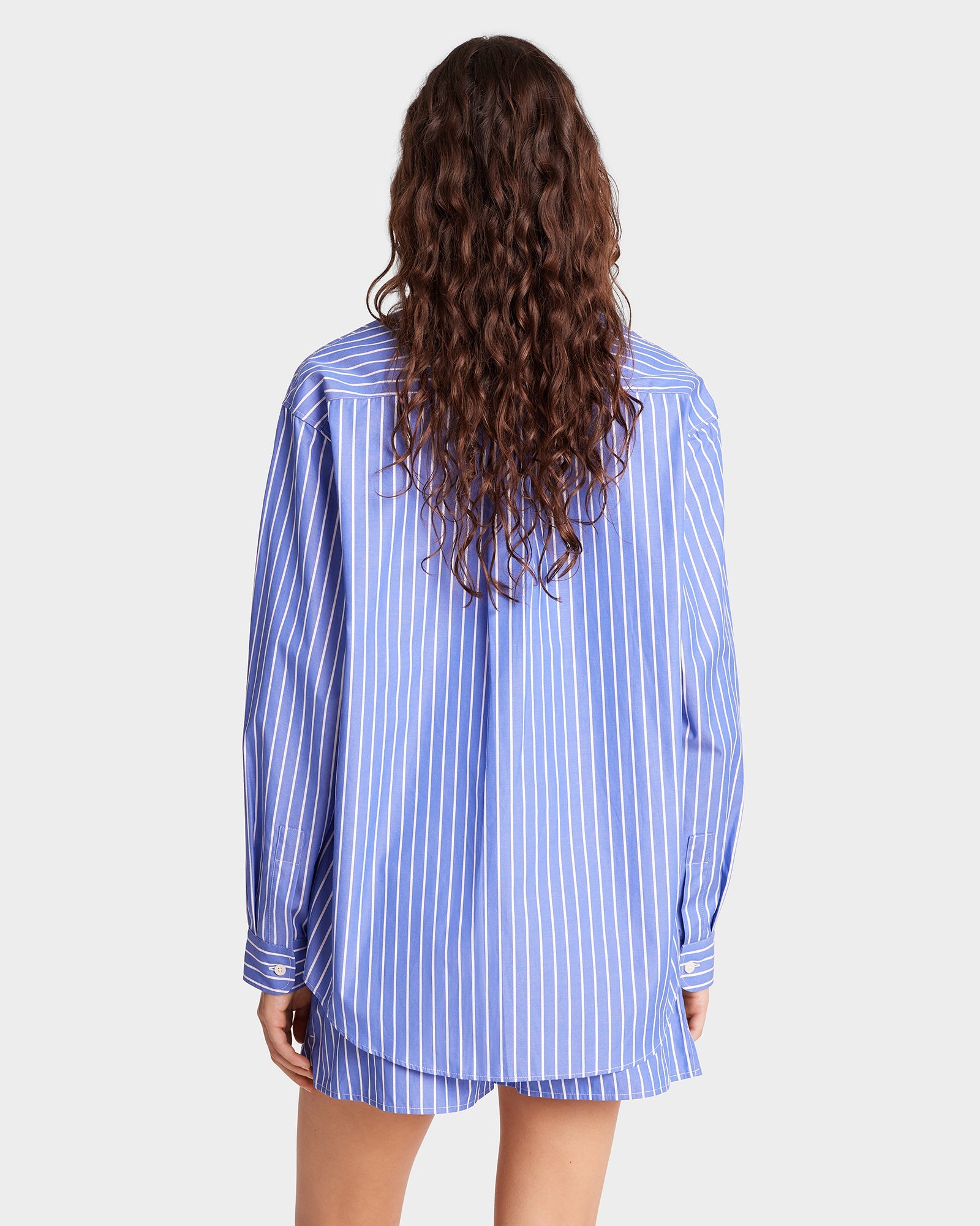 Chemise oversize à rayures - Blue & White Stripe