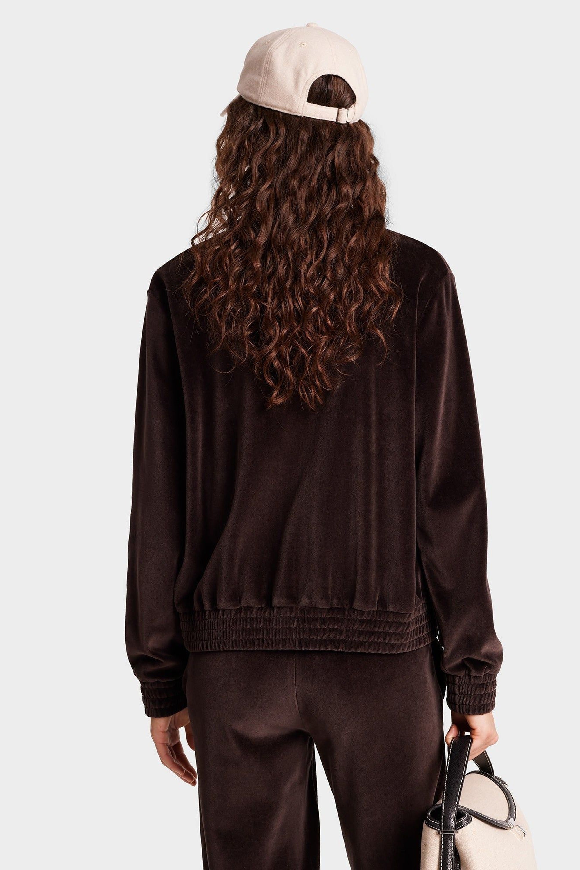 Gilet NY Crest en velours - Chocolate