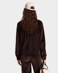 Gilet NY Crest en velours - Chocolate