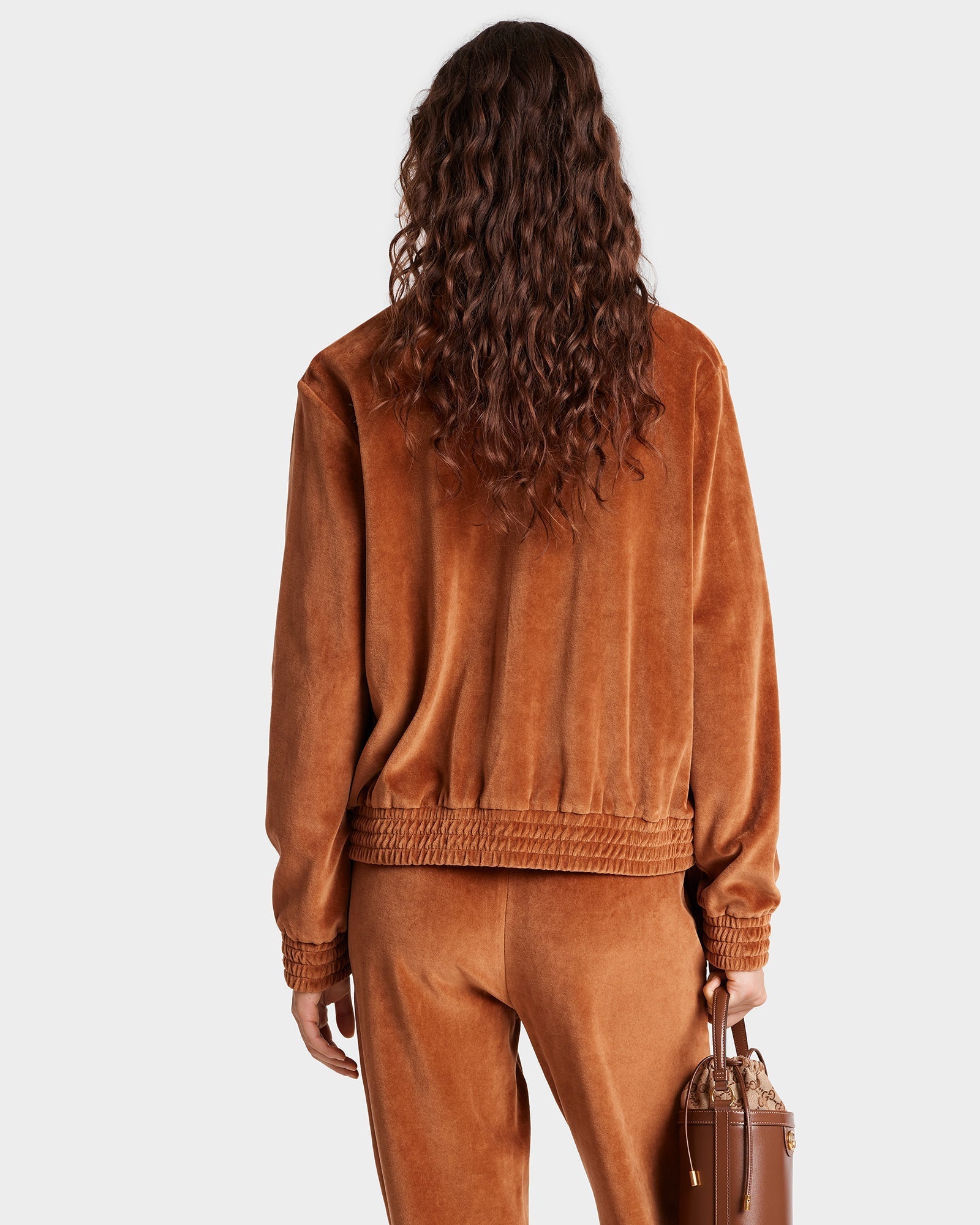 Gilet NY Crest en velours - Tobacco