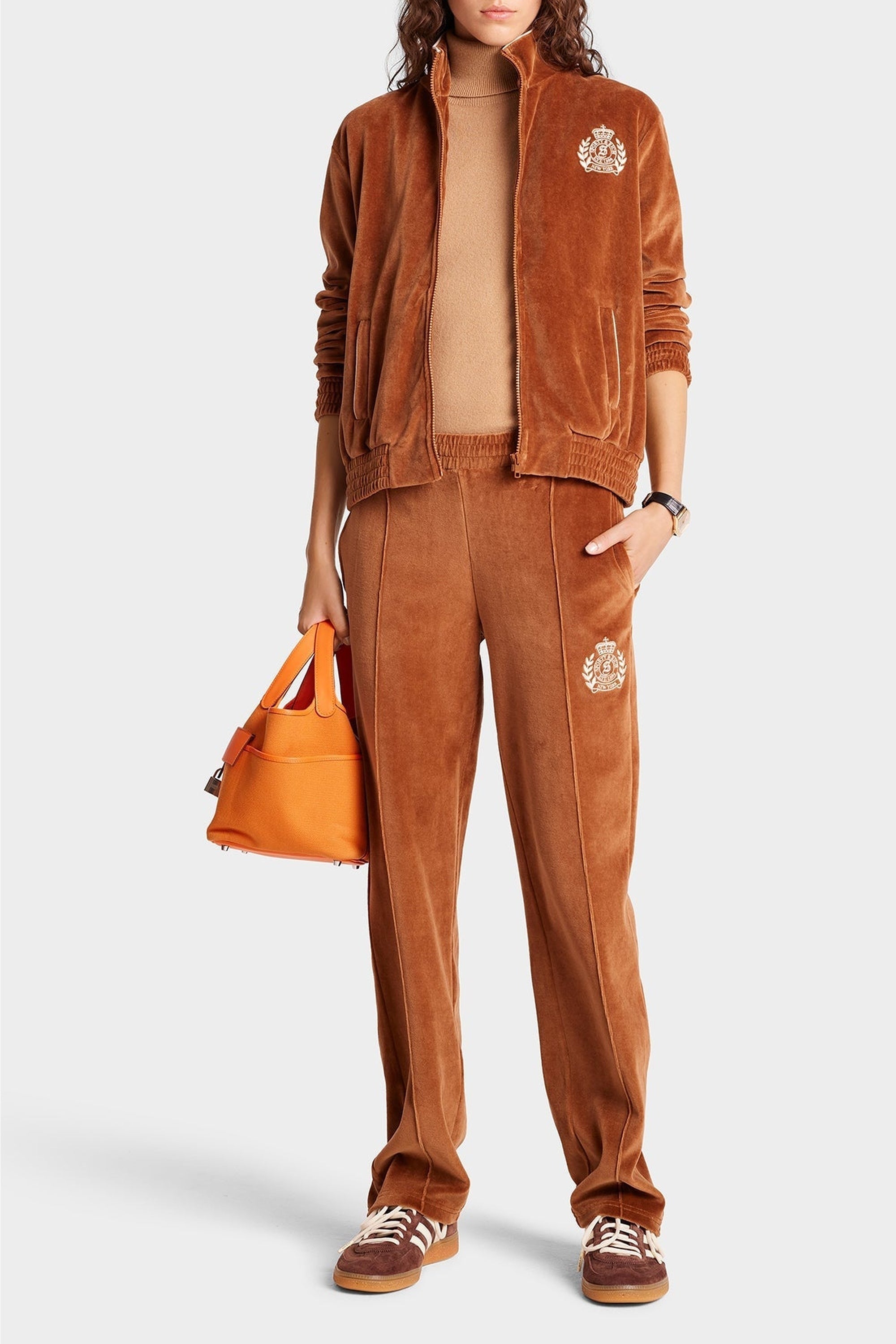 Pantalon NY Crest en velours - Tobacco