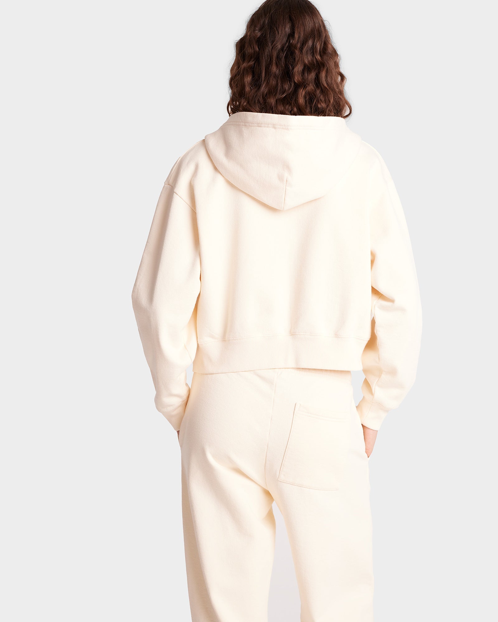 Sweat à capuche Vendome zippé - Cream