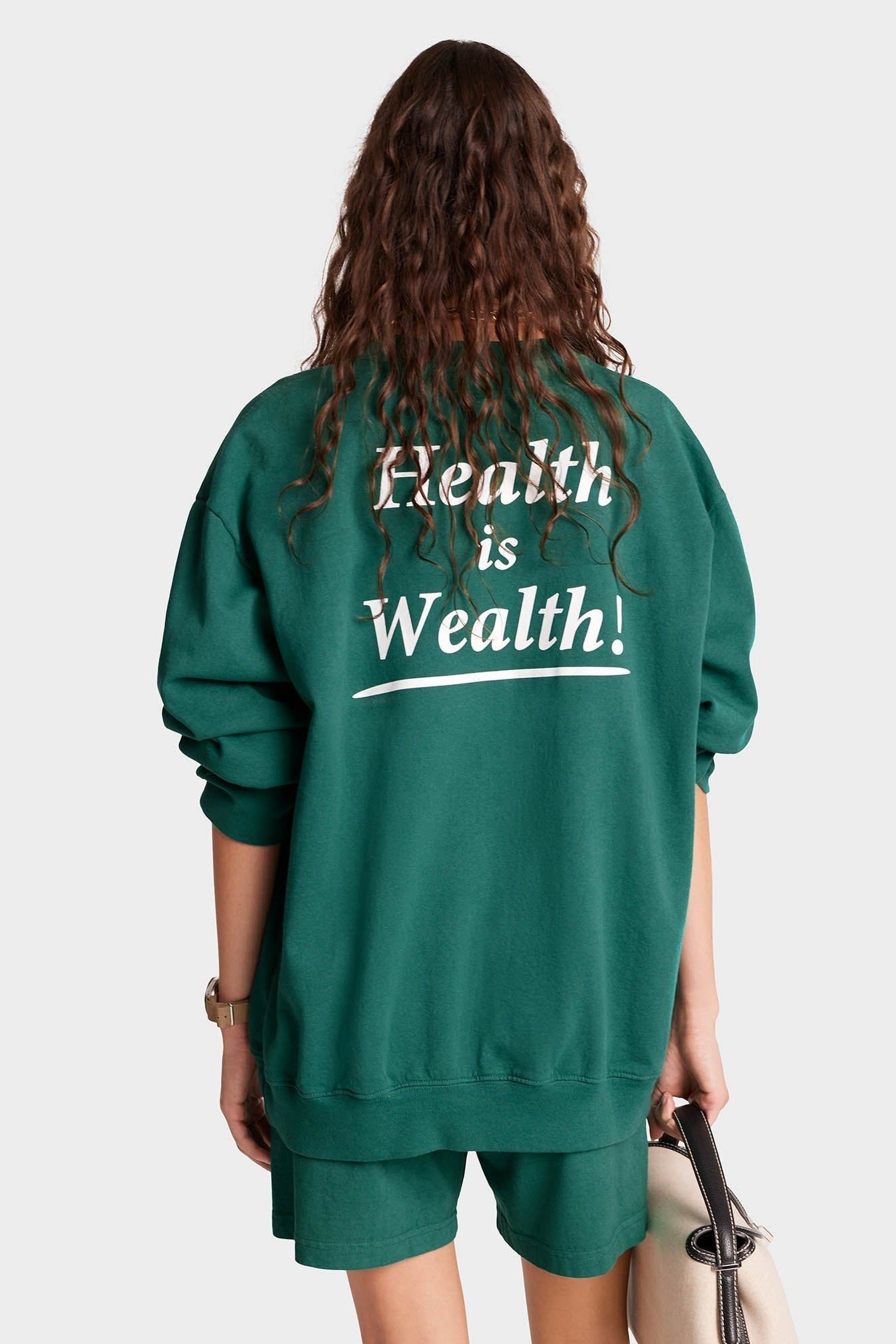 Sweatshirt Health Is Weal imprimé - Alpine
