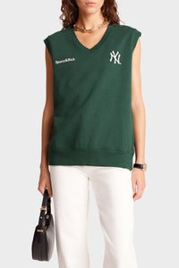 Sweatshirt Yankees à col V sans manches - Forest