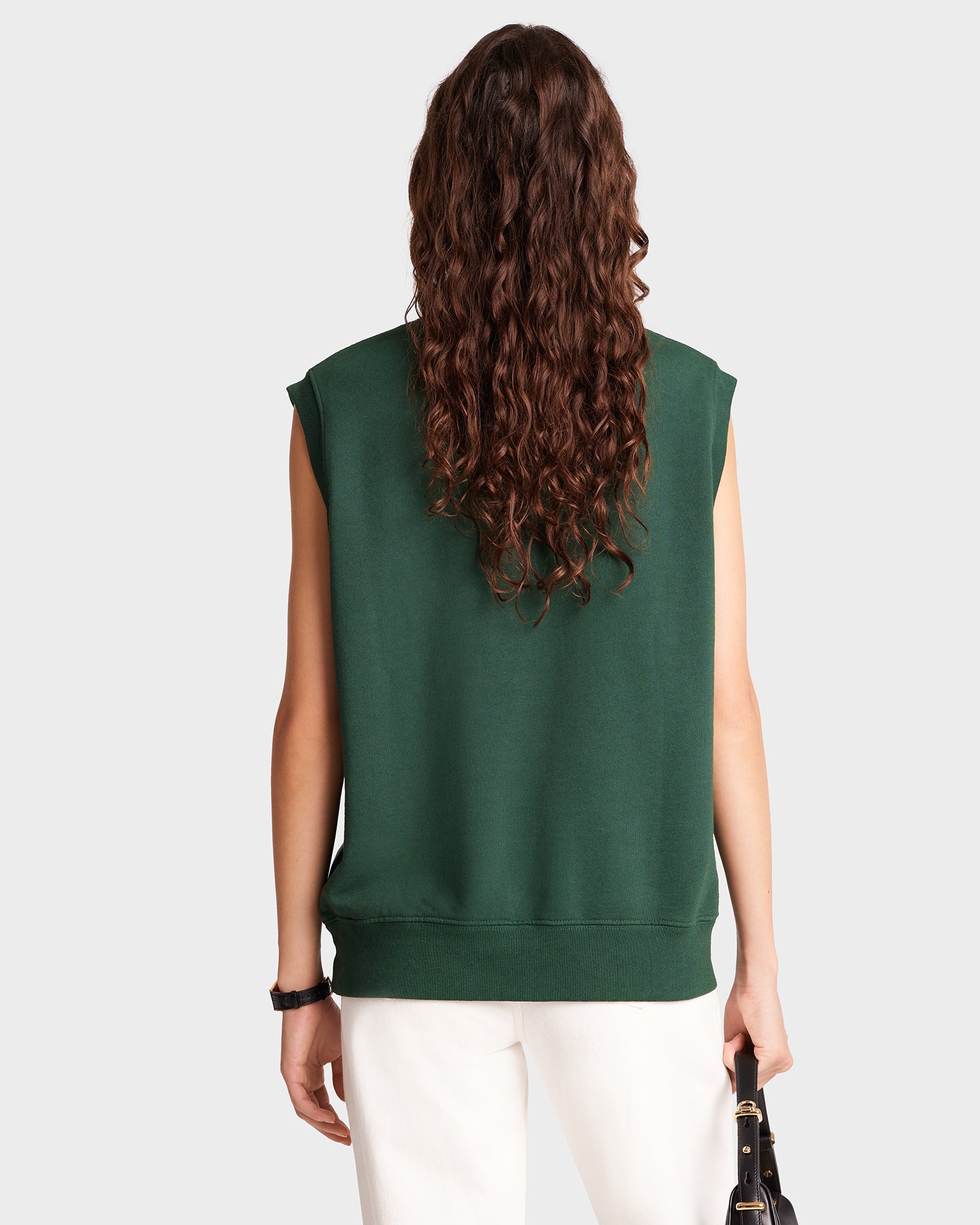 Sweatshirt Yankees à col V sans manches - Forest
