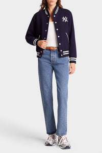 Veste bomber Varsity en laine - Navy
