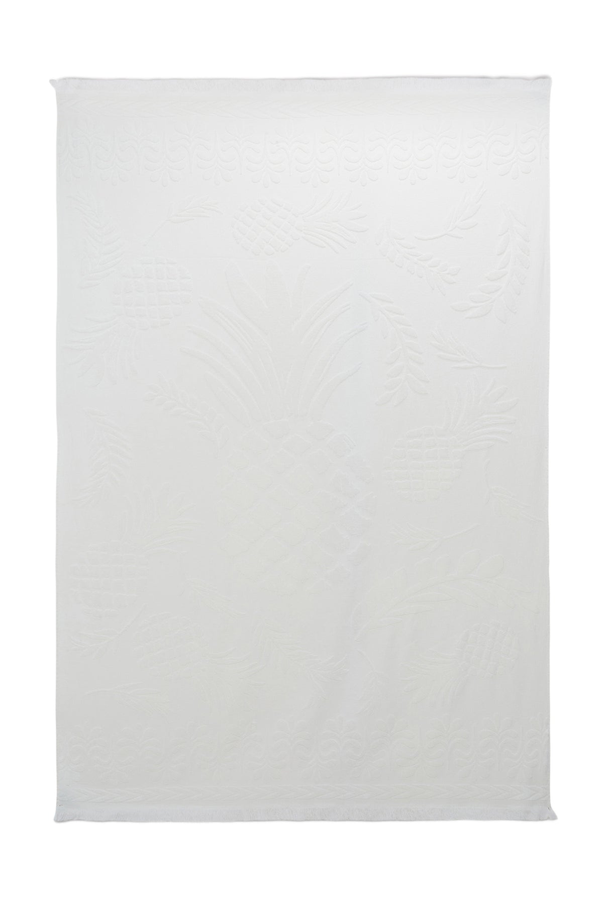 Cosy Towelling Towel - Camellia & White