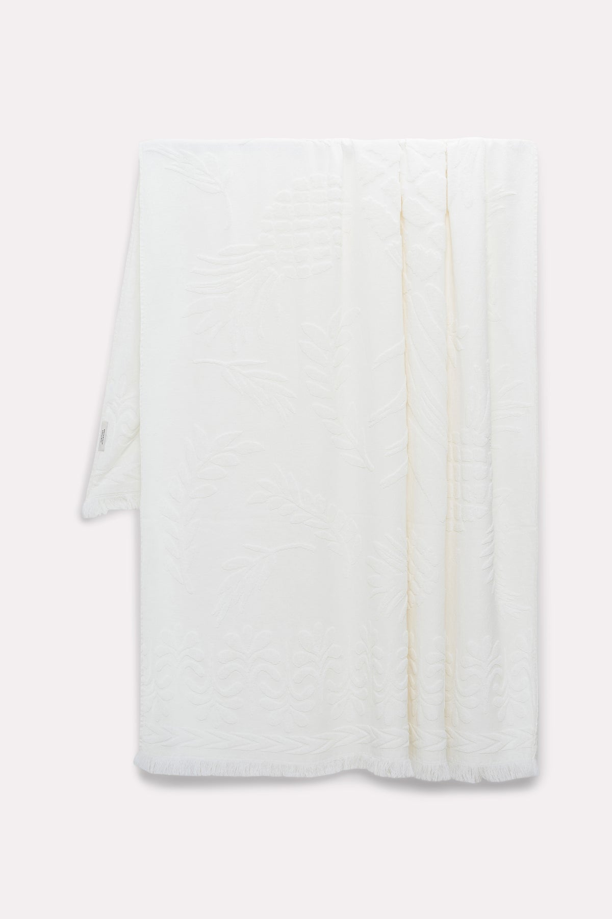 Serviette Cosy Towelling - Camellia & White
