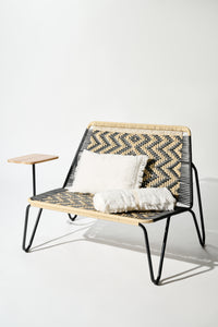 Coussin Cosy Towelling - Camellia & White