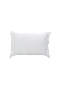 Coussin Cosy Towelling - Camellia & White