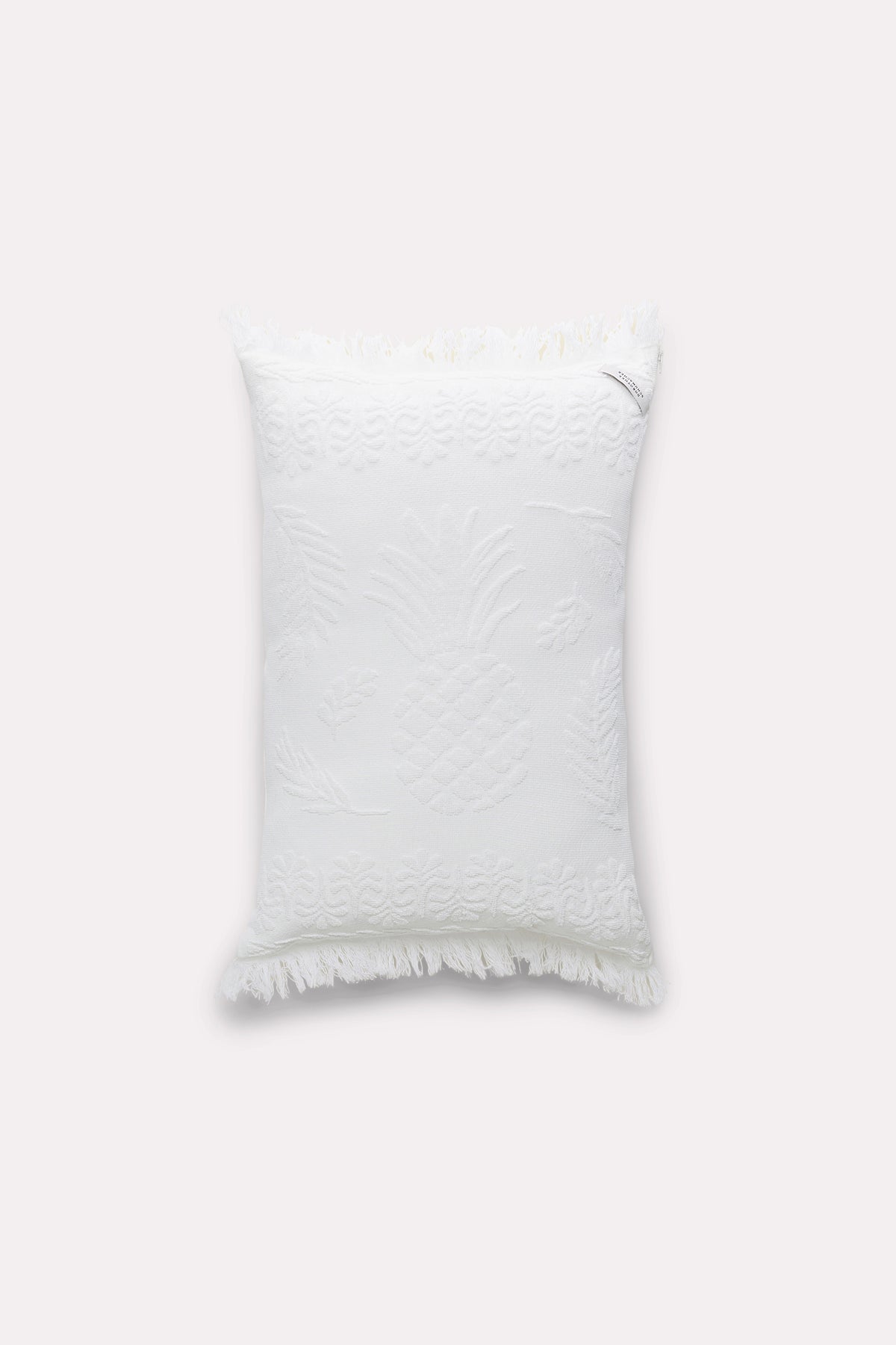 Coussin Cosy Towelling - Camellia & White