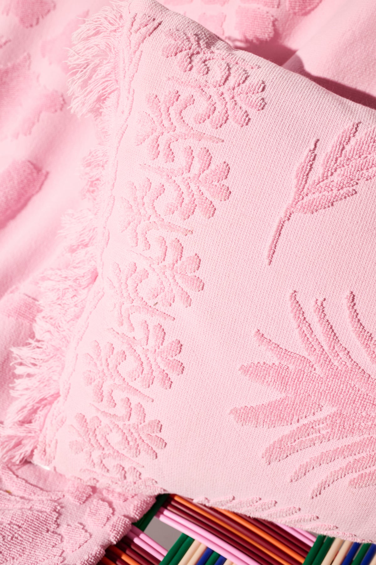 Coussin Cosy Towelling - Pink
