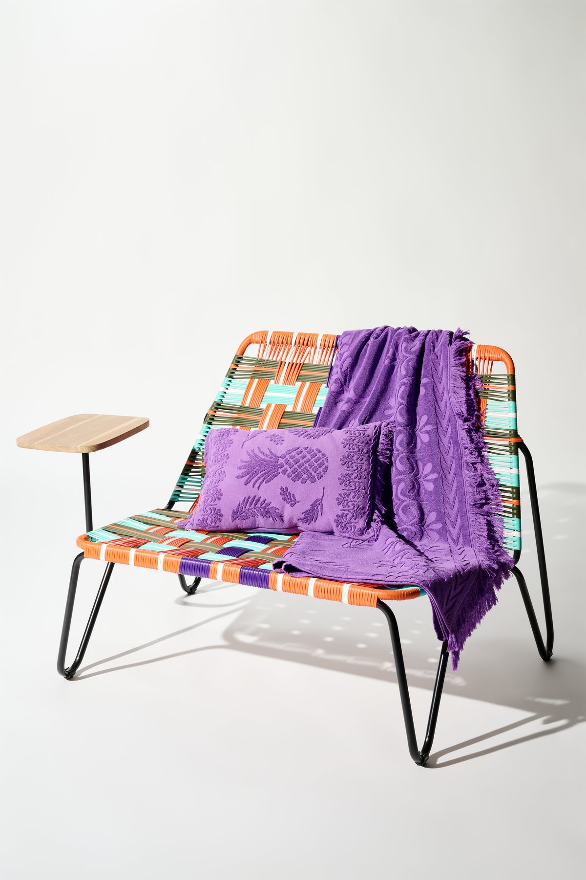 Coussin Cosy Towelling - Purple