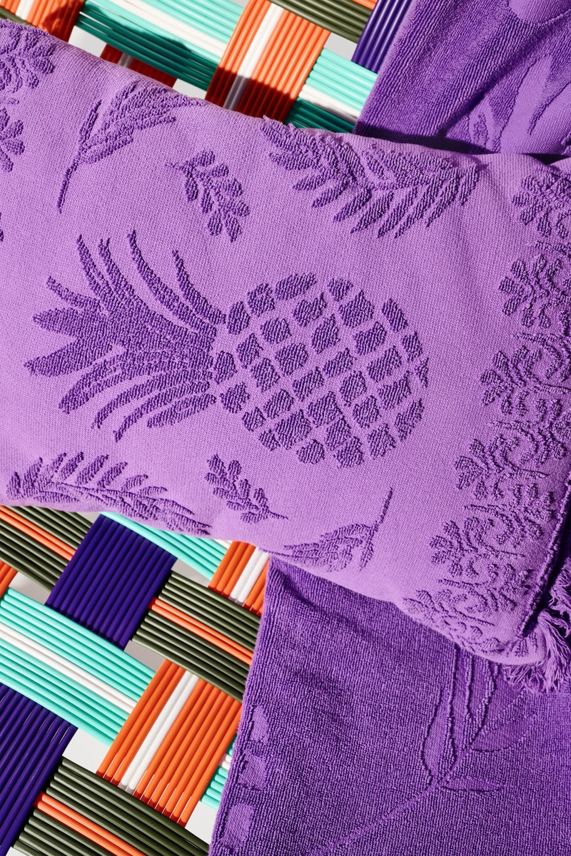 Coussin Cosy Towelling - Purple
