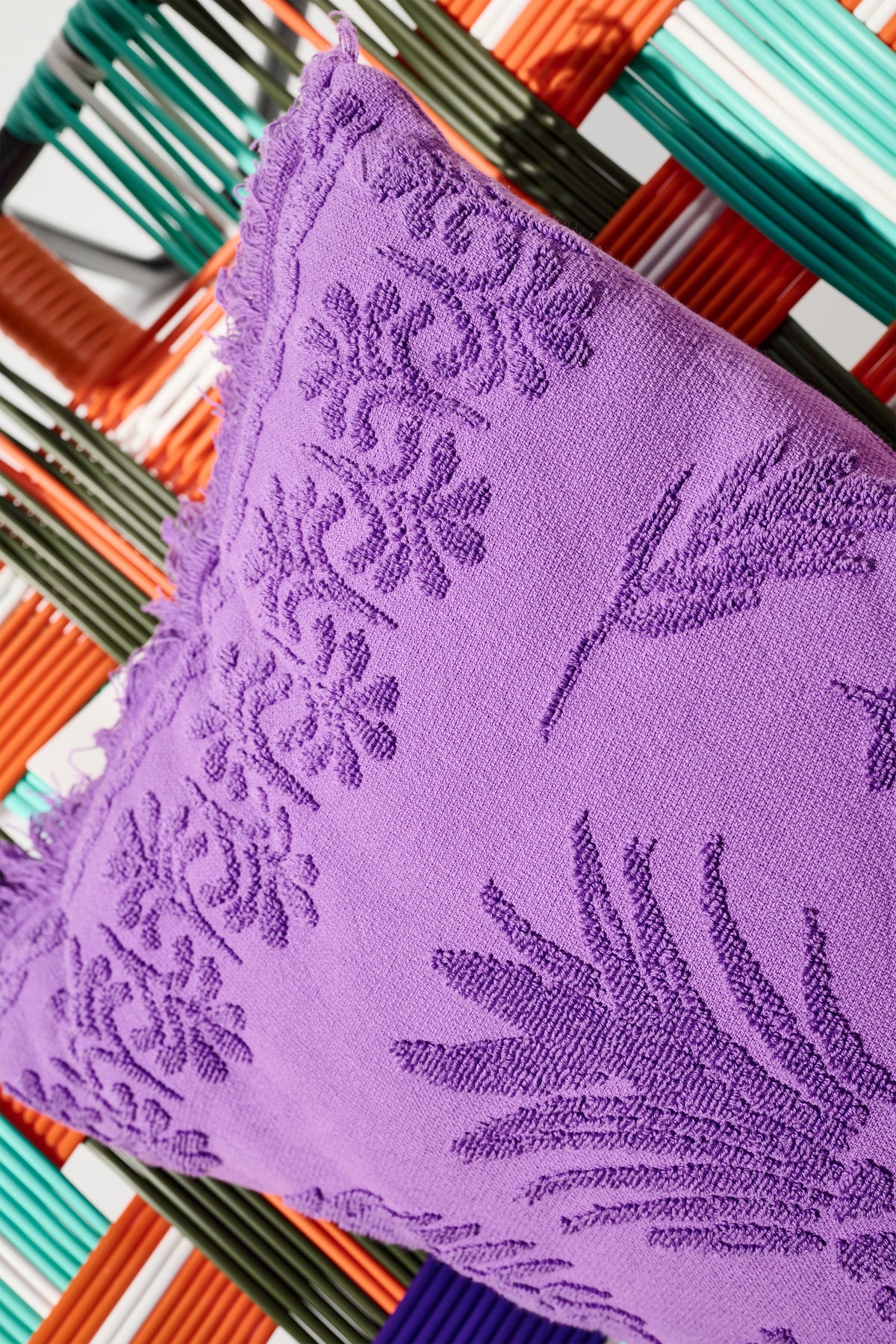 Coussin Cosy Towelling - Purple