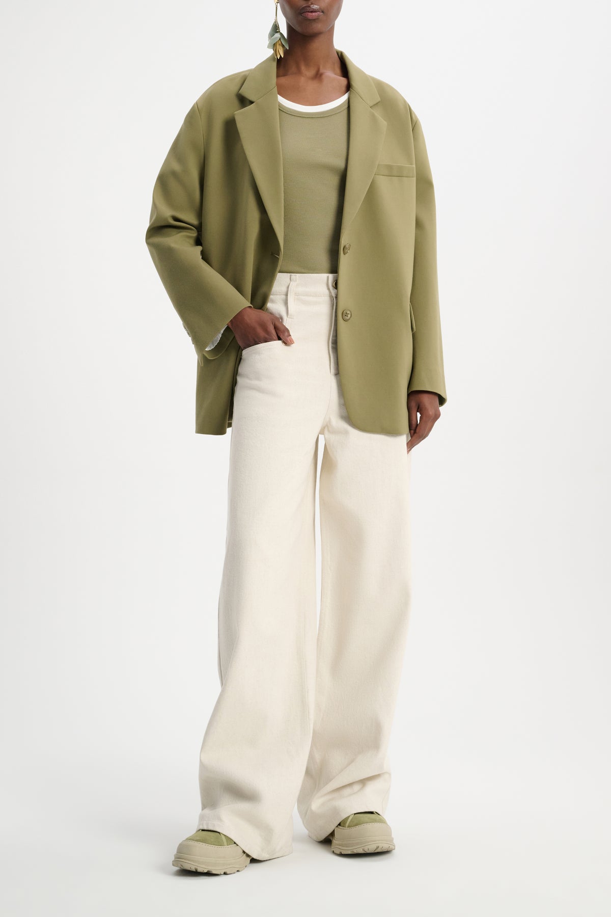 Top Simply Timeless - Dark Shiny Khaki