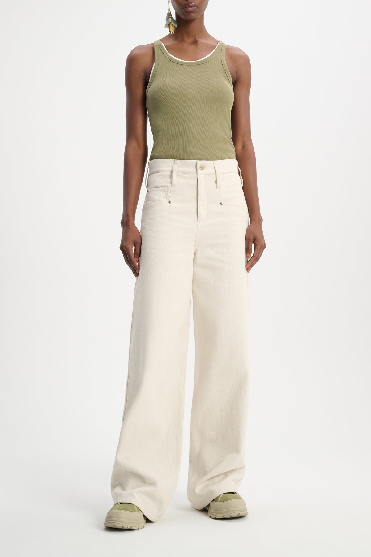 Top Simply Timeless - Dark Shiny Khaki