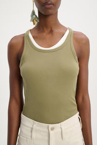 Top Simply Timeless - Dark Shiny Khaki