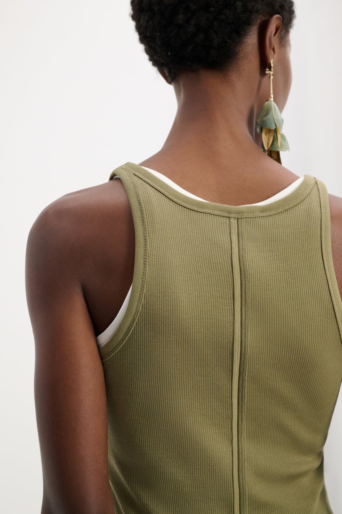 Top Simply Timeless - Dark Shiny Khaki