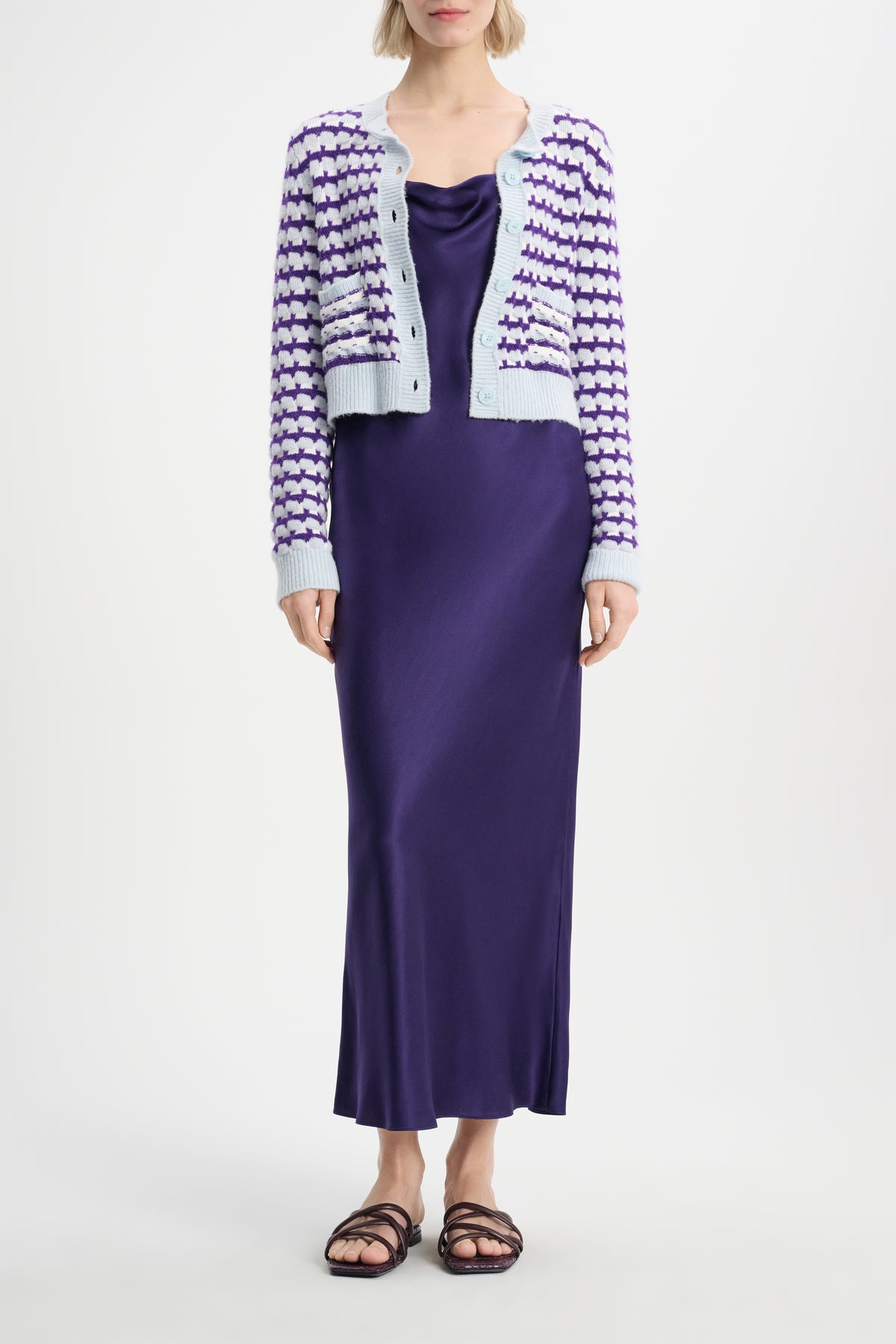 Robe Shiny Statement - Dark Purple