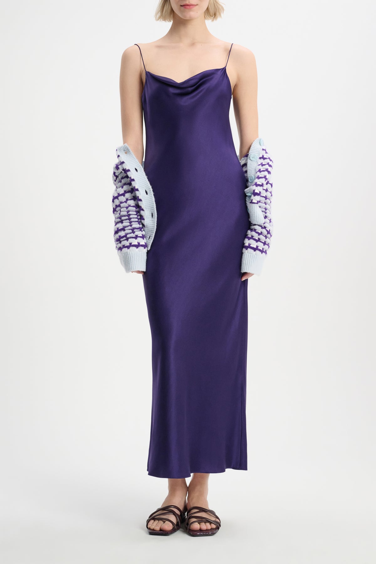 Robe Shiny Statement - Dark Purple