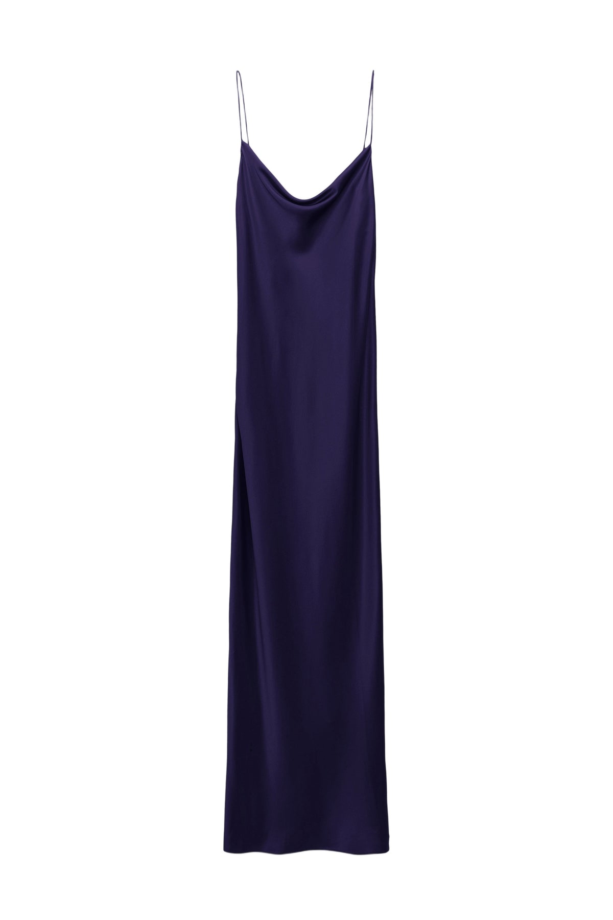 Shiny Statement silk dress - Dark Purple
