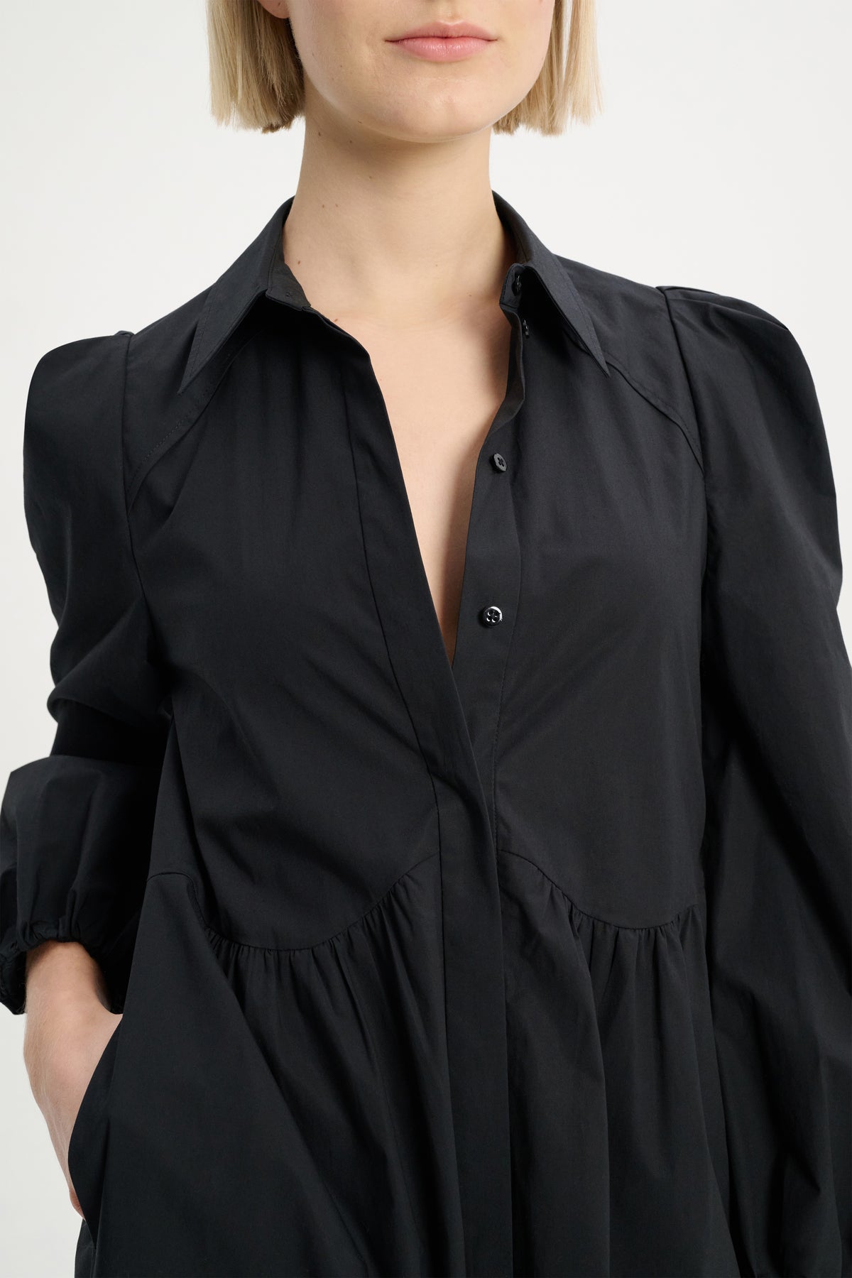 Robe Poplin Power - Pure Black