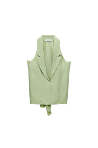Sensual Coolness silk top - Happy Green