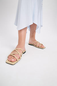 Sandales plates Exotic Shine - Shimmering Camel