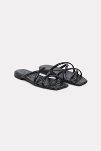Sandales plates Exotic Shine - Pure Black
