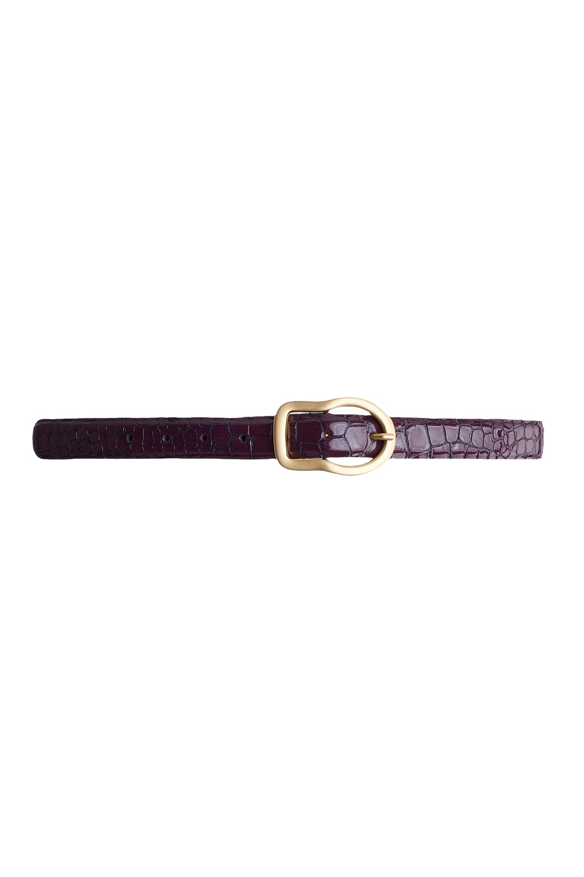 Ceinture Exotic Shine en cuir - Shimmering Lilac