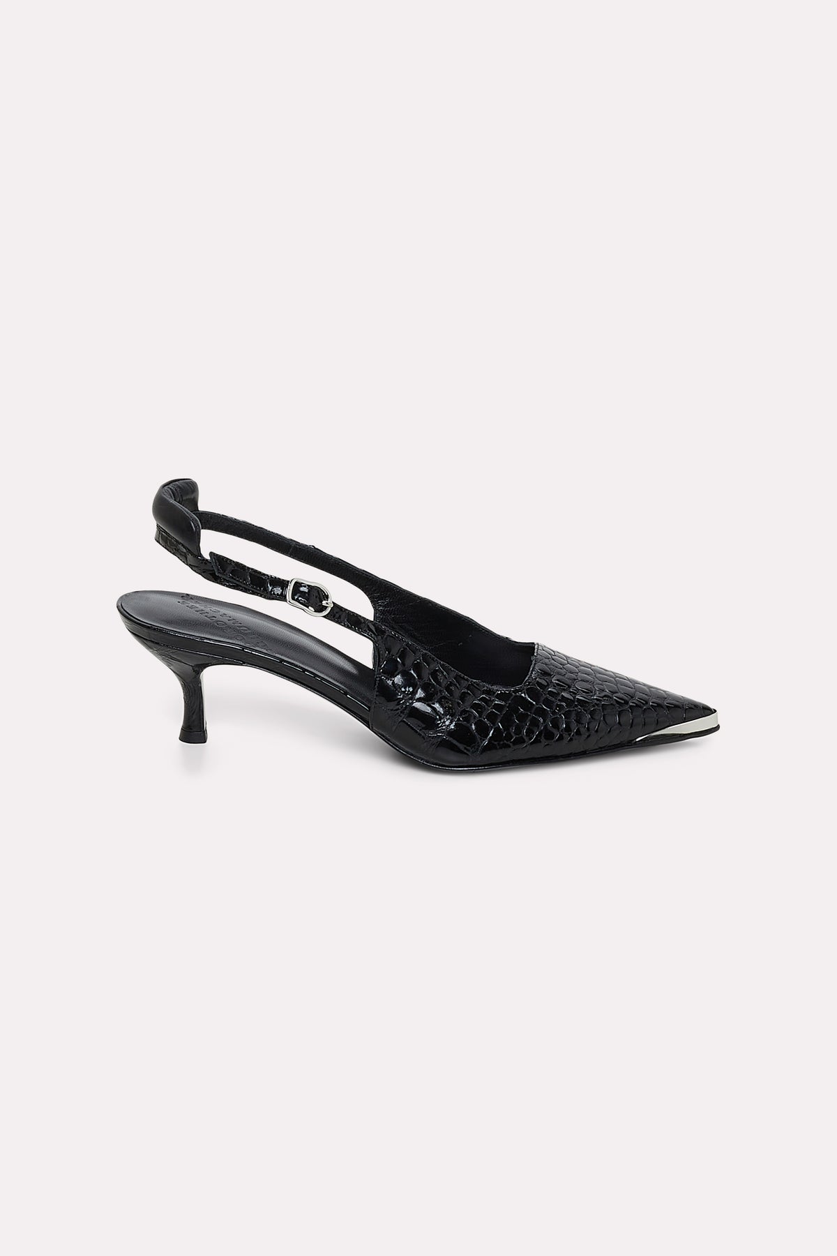 Escarpins kitten heel Exotic Shine - Pure Black