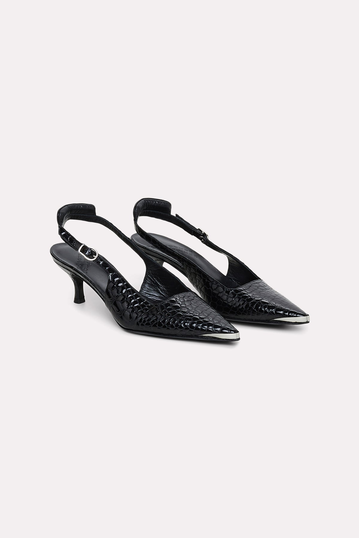 Escarpins kitten heel Exotic Shine - Pure Black