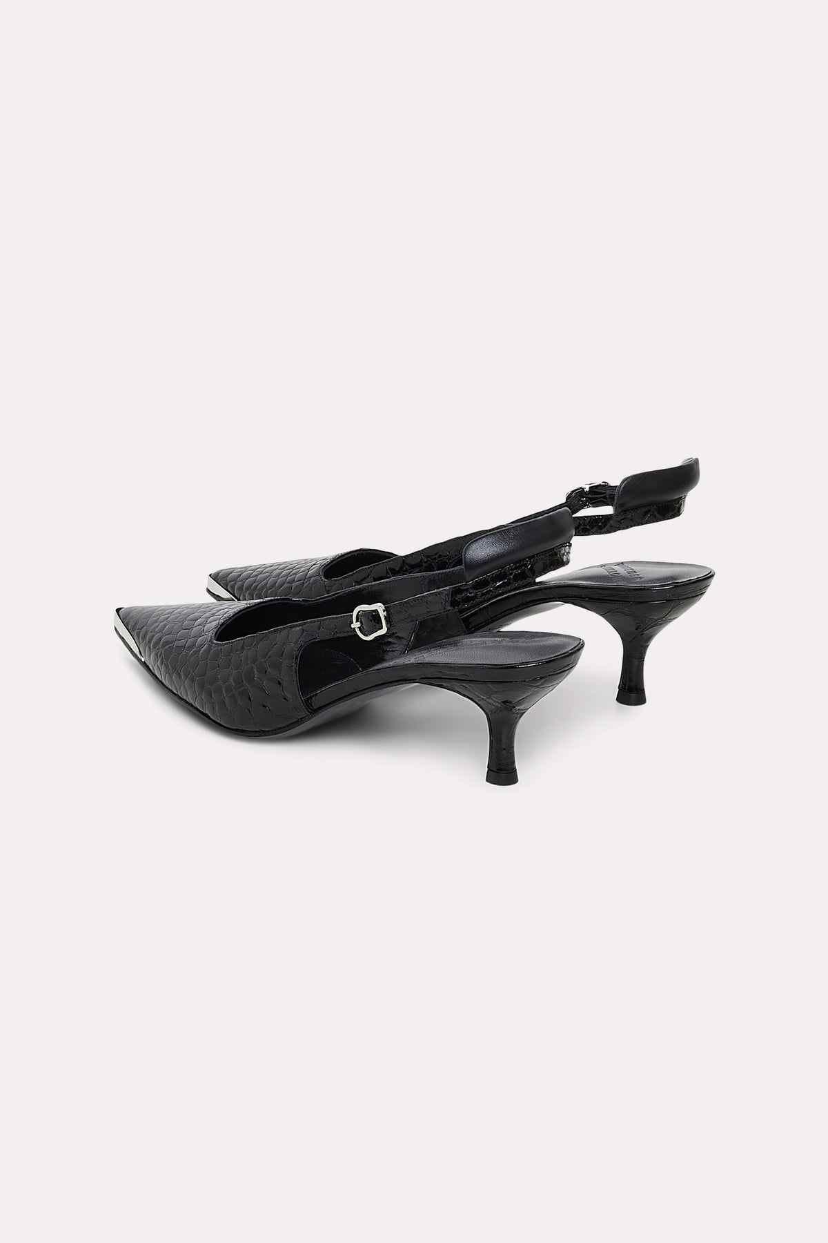 Escarpins kitten heel Exotic Shine - Pure Black