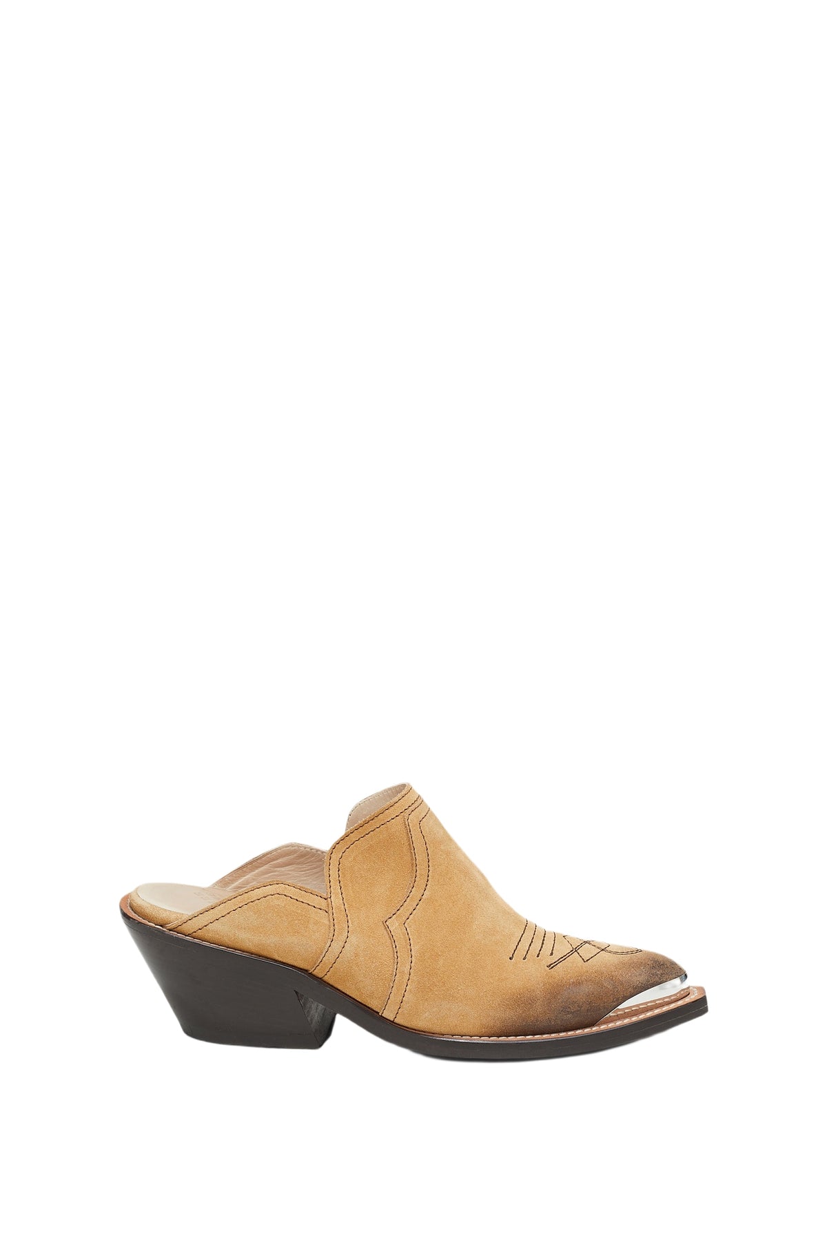 Mules cowboy Waxed Statement en cuir - Camel