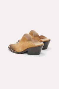 Mules cowboy Waxed Statement - Camel