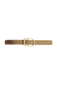 Ceinture en daim ciré Waxed Statement en cuir - Camel