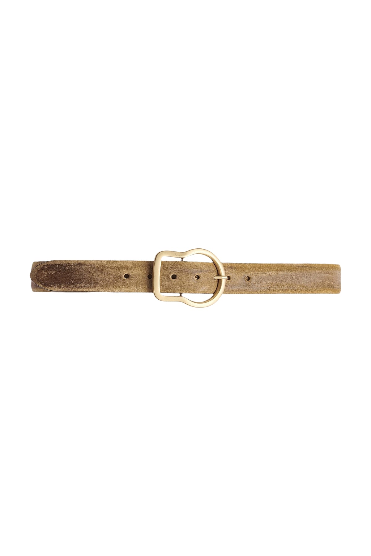 Ceinture en daim ciré Waxed Statement en cuir - Camel