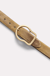 Ceinture en daim ciré Waxed Statement - Camel