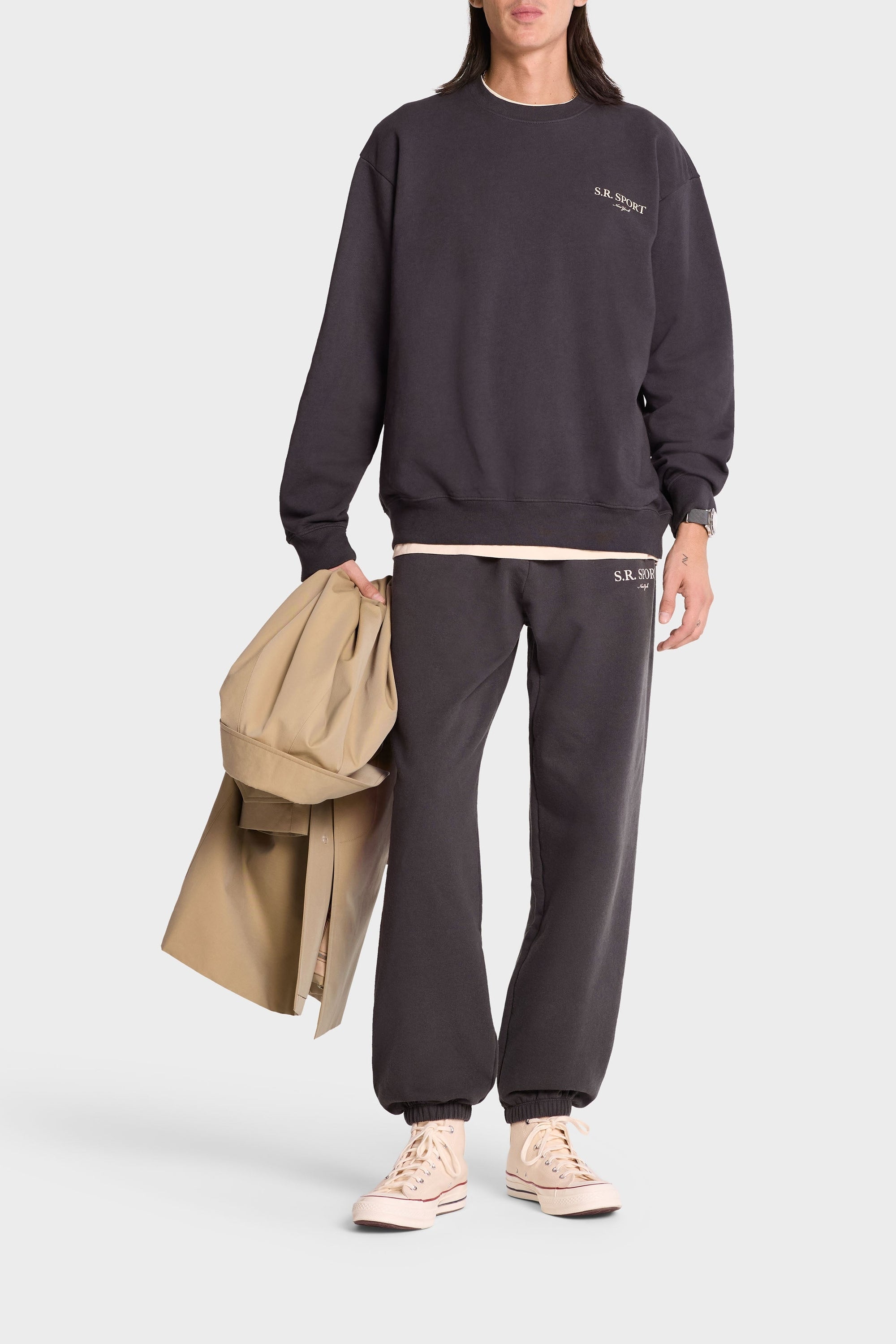 Sweatshirt Wimbledon imprimé - Faded Black