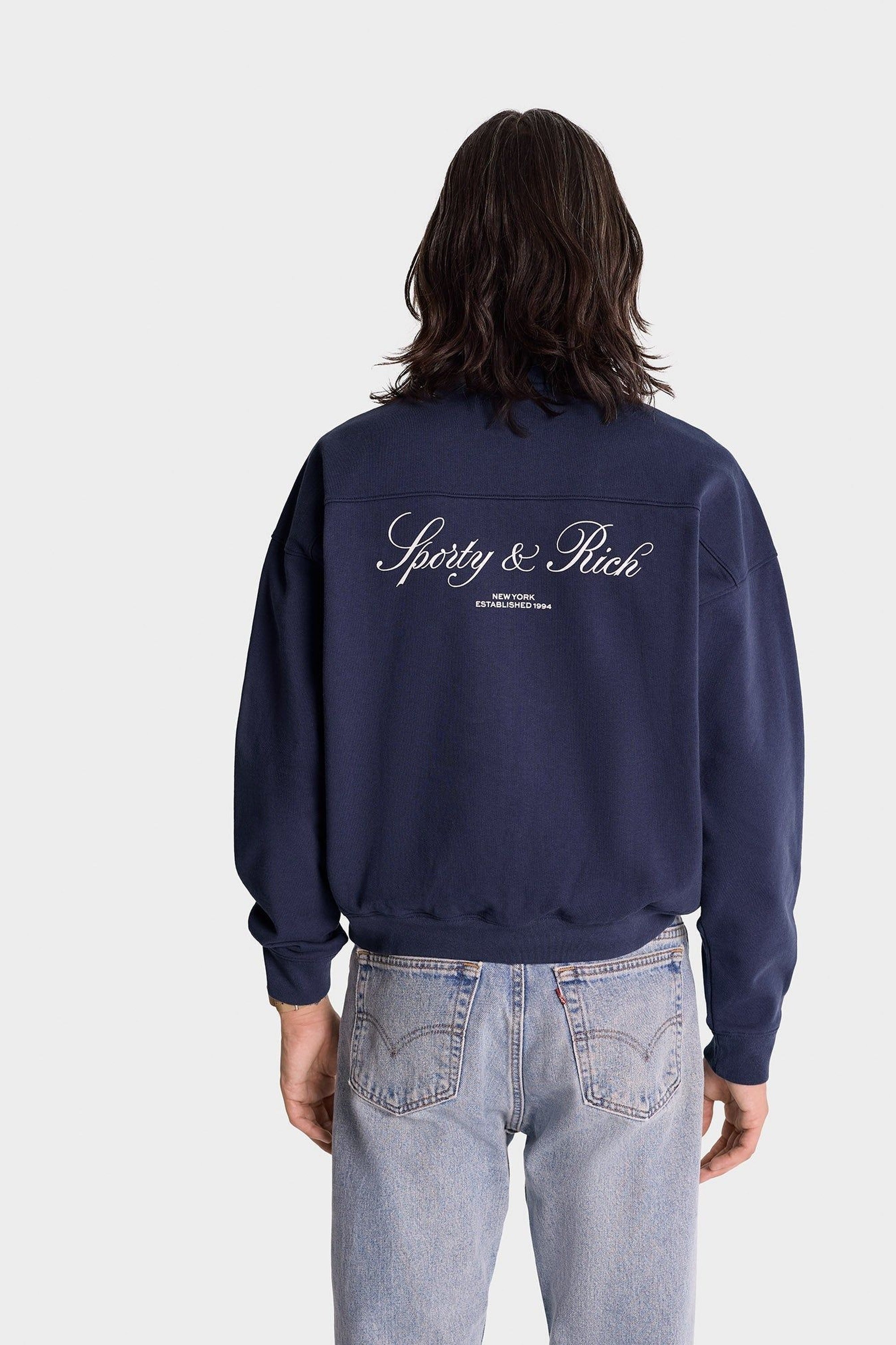 Sweatshirt Vendome zippé à col montant - Navy