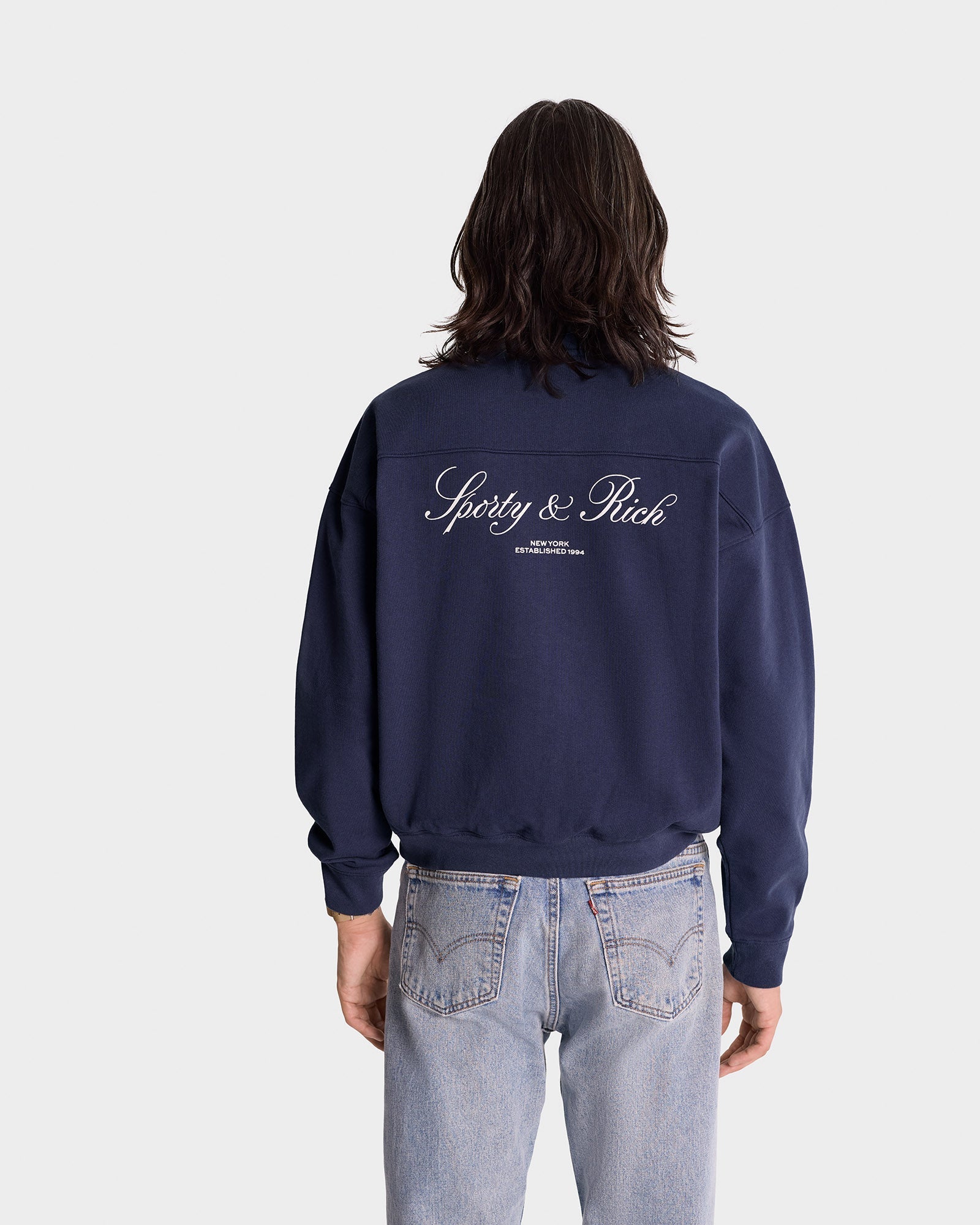 Sweatshirt Vendome zippé à col montant - Navy