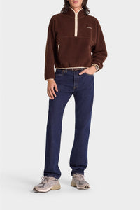 Fleece zip sweatshirt - Chocolate