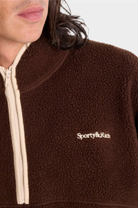 Fleece zip sweatshirt - Chocolate