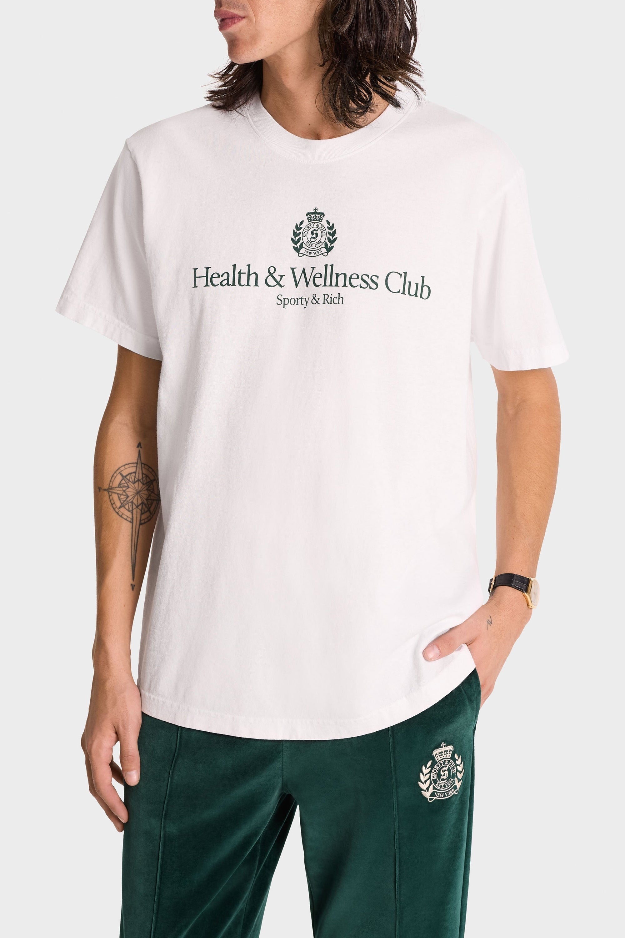T-shirt H&W Crest à impression - White