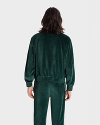 Gilet NY Crest en velours - Forest