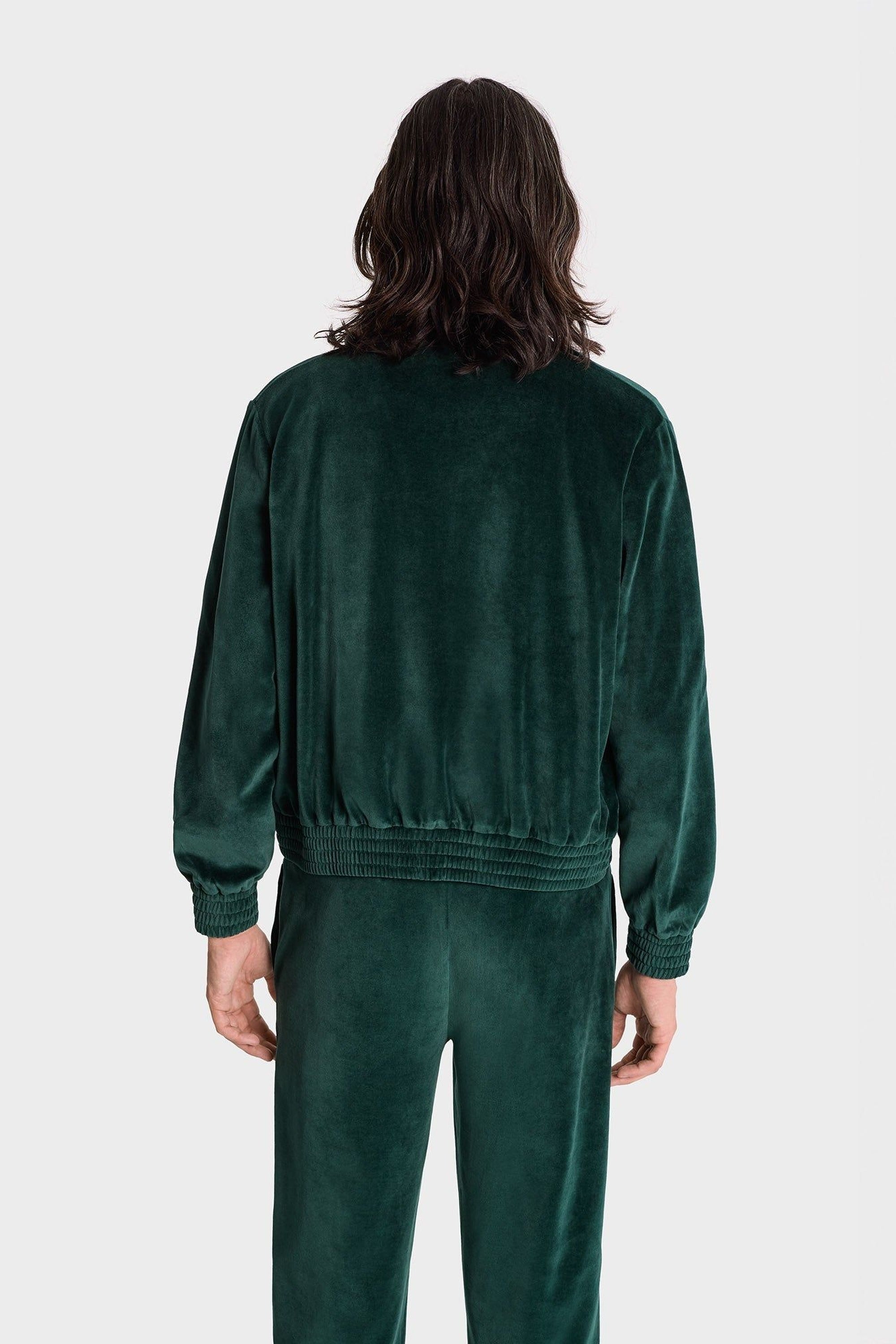 Gilet NY Crest en velours - Forest