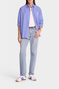 Chemise oversize à rayures - Blue & White Stripe